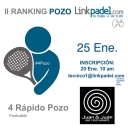 Buenos días.<br />Os informo que se va a celebrar este Torneo Rápido en Lardero.<br />www.linkpadel.com<br />Estáis todos invitados.<br />Gracias.<br />Saludos