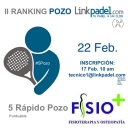 Buenos días.<br />Os informo que se va a celebrar éste Torneo Rápido en Lardero.<br />http://www.linkpadel.com/index.php/torneos/207-5pozo-fisio-del-ii-ranking-pozo-linkpadelcom<br />Estáis todos invitados.<br />Gracias.<br />Saludos