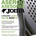 Open ASERGO ASESORES. JOMA<br />15 y 16 de Noviembre.<br /><br />Round Robín (liguilla) que desglosa en cuadro eliminatorio de 3ª, 2ª y 1ª Categoría.<br />Masculino, Femenino, Mixto.<br /><br />REGALO DE BIENVENIDA, PREMIOS Y SORTEO: J O M A<br /><br />Más información:<br />• Web del Club: http://www.linkpadel.com/index.php/torneos/231-open-asergo-asesores-joma<br />• Facebook: https://www.facebook.com/events/790825414294443/<br />• Twitter:...