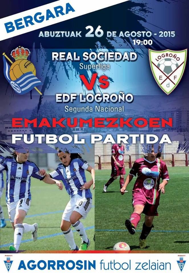 26 agosto 2015 Real Sociedad- EDF Logroño<br />#futfem  @EDFL_oficial